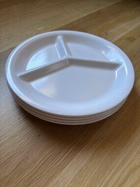 Set of Four Crate&Barrel Divided Plates (Second Set of Two)